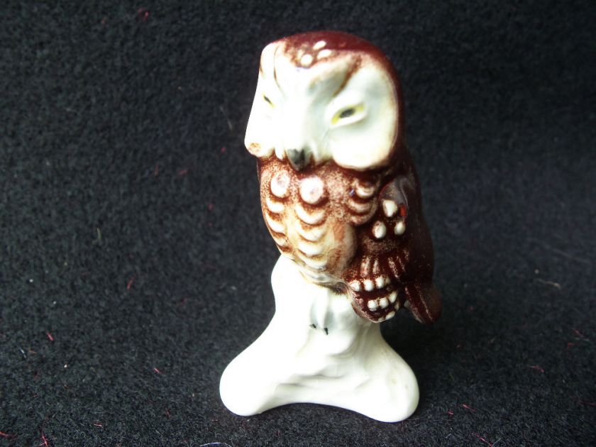  Goebel Brown & White Owl Figurine Great Details NICE  