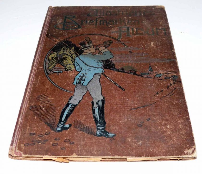 Antique German Postage Stamp Album 1800’s RARE  