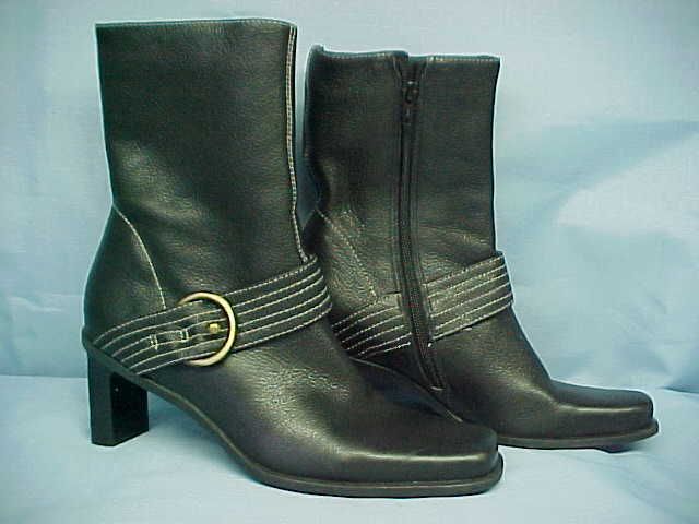 WOMENS Black Harness Boots ETIENNE AIGNER 7M  