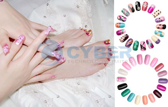 Nail Art 24 colors 2Way Acrylic Glitter Dotting Brush Striper Pen 