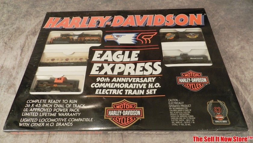 NIB Harley Davidson Eagle Express 90th Anniversary HO Electric Train 