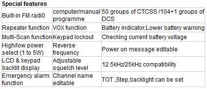 FDC FD 56 UHF 400 470Mhz VOX ham radio + PTT earpiece  