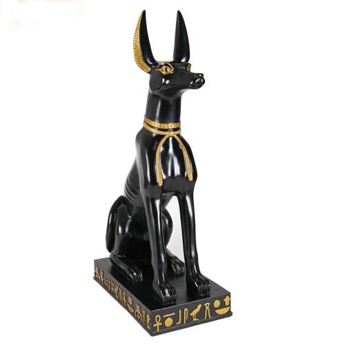 ANCIENT EGYPT 38 H ANUBIS LIFE SIZE STATUE EGYPTIAN  