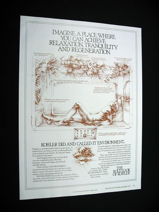 Kohler Environment environmental enclosure 1977 Ad  