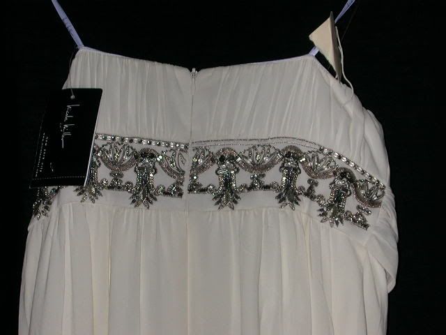   MILLER Strapless Embellished Georgette Wedding Gown 10 NWT  