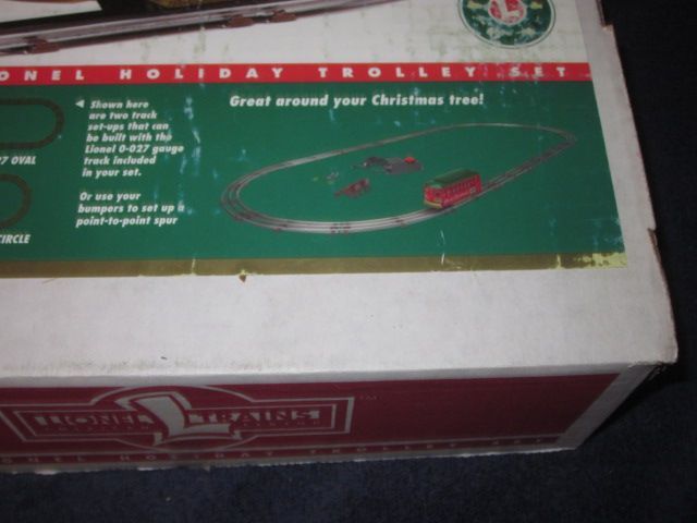   1998 HOLIDAY VILLAGE TROLLEY MERRY CHRISTMAS TROLLEY SET LN/OB  