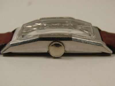 43mm LONG PLATIMUM HAMILTON DIAMOND HAMILTON WATCH.  