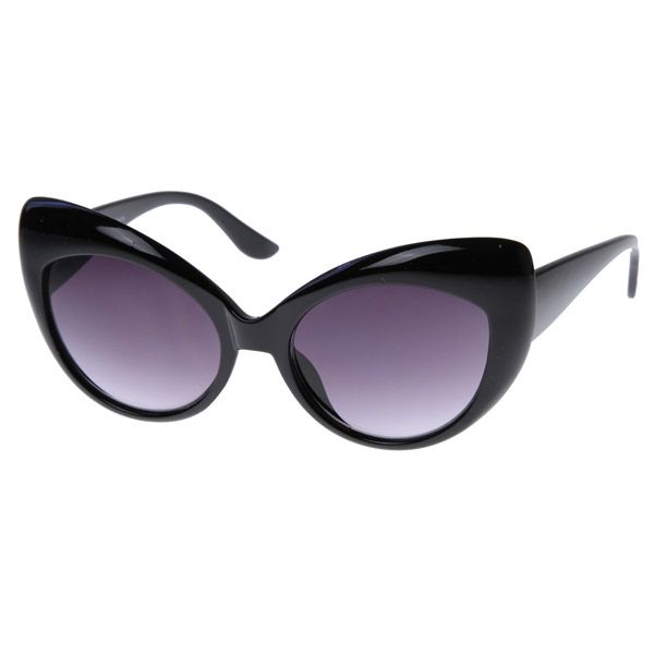   Pointed Tip Thick Plastic Cat Eye 1920s Era Chic Sunglasses 8298