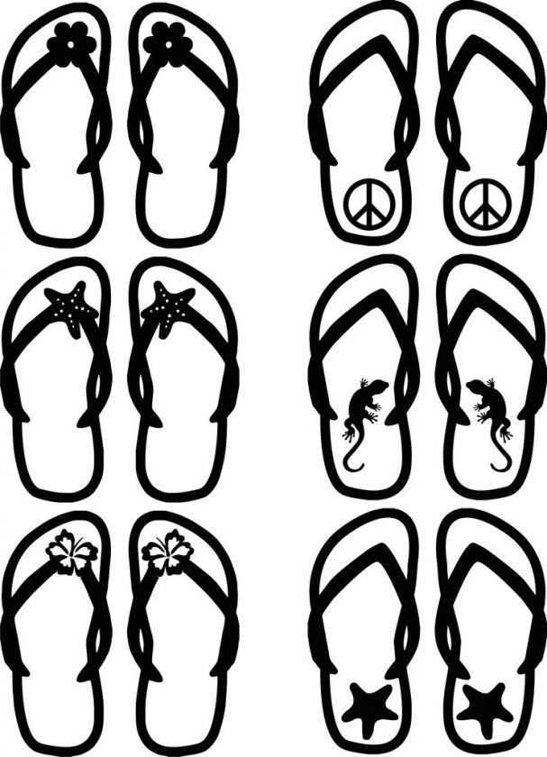 26 Flip Flop Hawaiian Vinyl Cutter Vector Art  