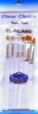 ROYAL CLEAR CHOICE ACRYLIC HANDLE PAINT BRUSHES ALL PAINTS  FILBERT 