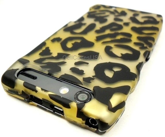 FOR MOTOROLA DROID RAZR HD SPYDER XT912 VERIZON GOLD LEOPARD HARD 