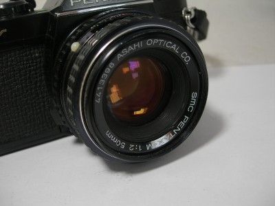 BLACK PENTAX MV 35MM SLR CAMERA WITH PENTAX LENS  