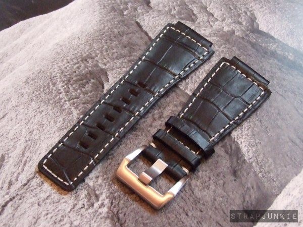   Leather Crocodile Grain Watch Strap for a Bell & Ross BR 01 and BR 03