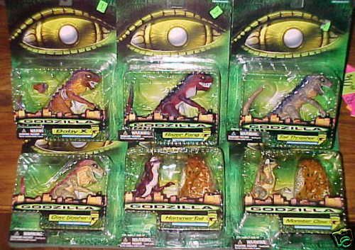 GODZILLA Trendmasters LOT 6x BABIES EGGS & HATCHLINGS   