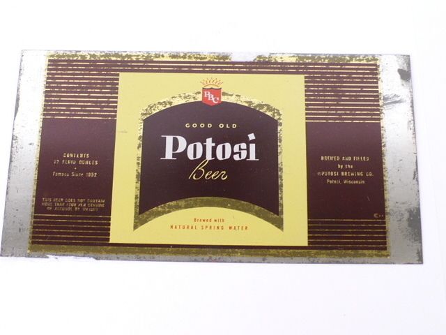 1951 Unrolled Flat Sheet Good Old Potosi Beer Tavern Trove  