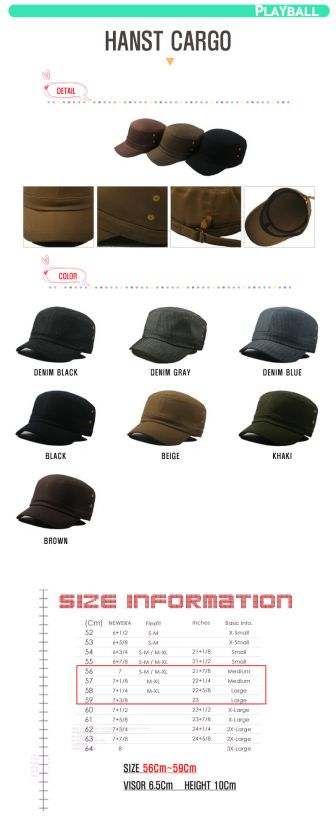   MEN CASUAL VINTAGE CAP ARMY DENIM CARGO MILITARY HAT Cadet  