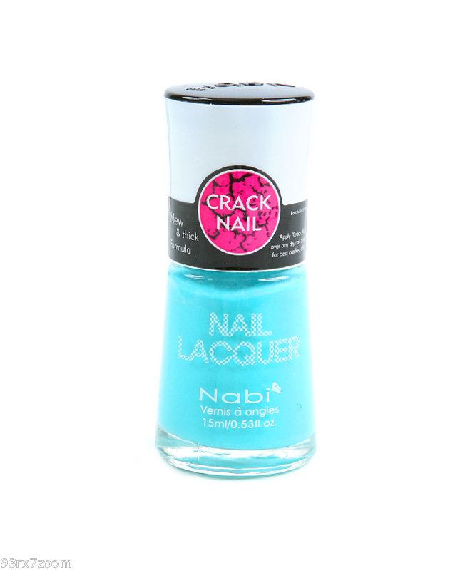 NEW NABI CRACKLE/SHATTER NAIL POLISH   PASTEL BLUE #28  