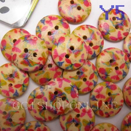 30 1000pcs Pattern Wood Buttons 18mmx18mm Craft Sewing m1 m10 m  