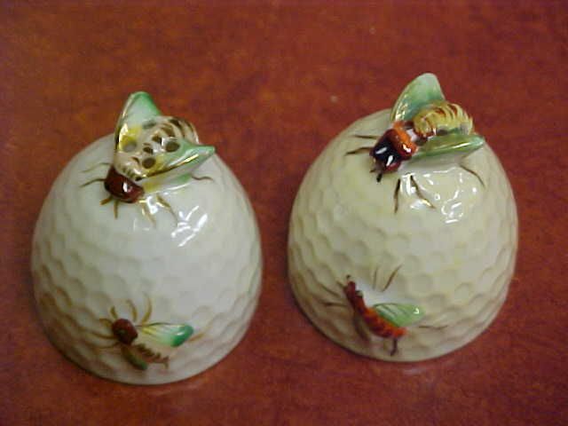 Honey Comb Bee Salt and Pepper Shakers  