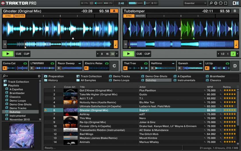 Native TRAKTOR PRO 2 DJSoftware 4 Decks Loop Recorder  