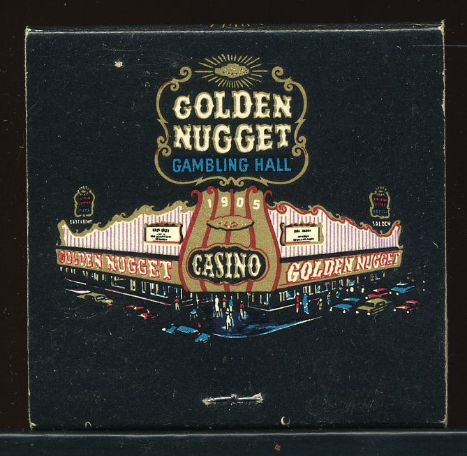 Vintage Matchbook Casino Golden Nugget Hall Las Vegas  