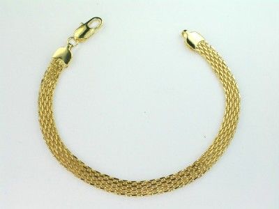 FAMOUS 14K Gold Filled 1/4 inches width WOVEN design 8 length 