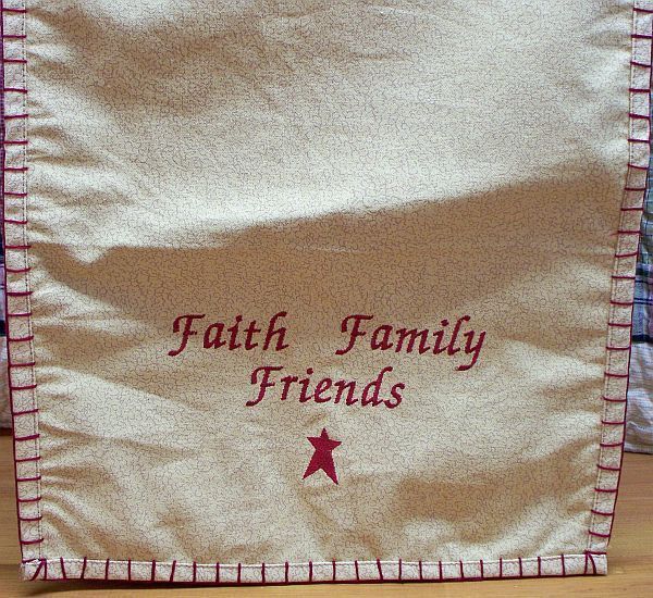 PRIMITIVE EMBROIDERED TABLE RUNNERS, 36 or 54, ASSORTED DESIGNS, 100 