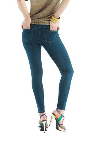 HUE 11880 Solid Skinny Jeanz Leggings Pants  