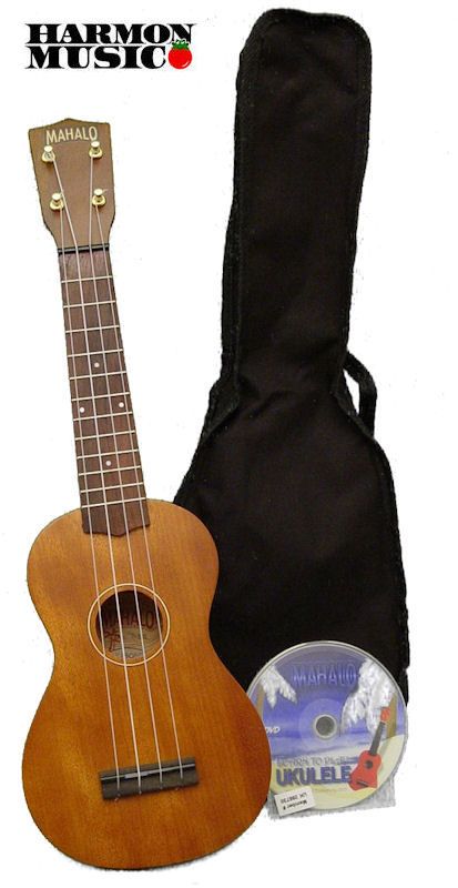 MAHALO CONCERT UKULELE UKE OUTFIT W/ CASE & DVD NEW   