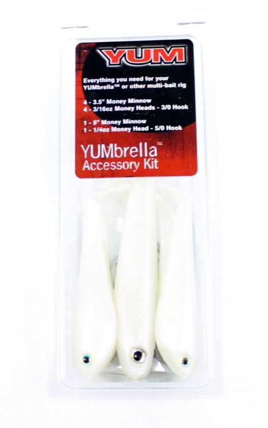 NEW YUM Fishing Lures YUMBRELLA Accessory Kit   (1) 5 & (4) 3.5 