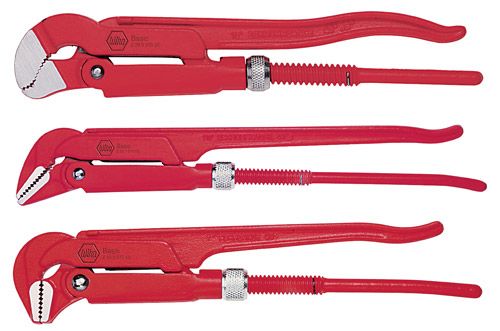 Wiha Tools 3 pc HD Narrow Profile Pipe Wrench Set 32995  