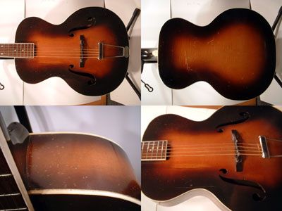 1930’s Slingerland Songster   Vintage Sunburst Archtop Guitar with 