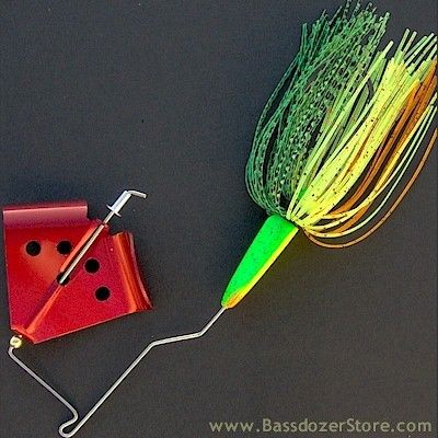 Cavitron Buzzbait ~ Fire Tiger/Red Blade ~ 1/4 oz  