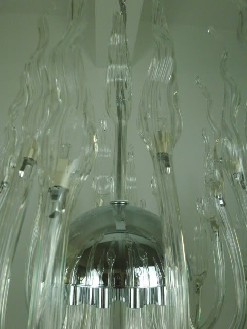 Clear / White / Violet / Amber Murano Flame Glass Style 40Light 