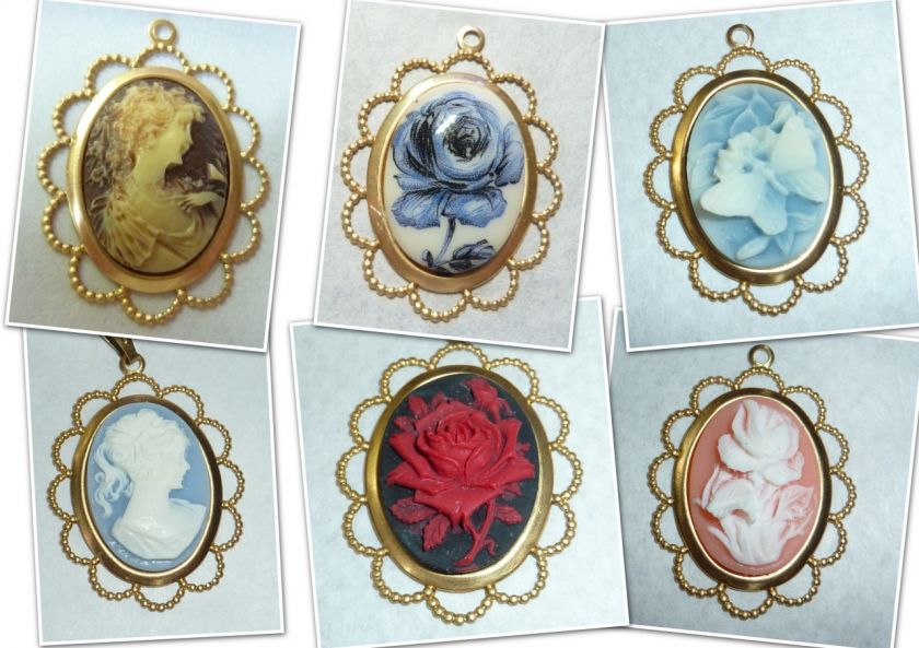 Beautiful Cameos   Roses, Butterflies, Women   Victorian, Steampunk 