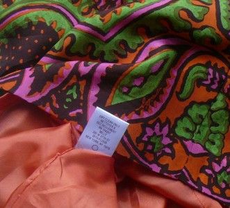 Milly Garden Batik Print Silk Dupioni Dress Size 8 M UK 10 12 NWT $325 