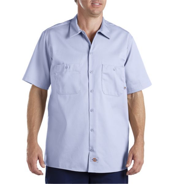 DICKIES MENS SHORT SLV INDUSTRIAL DK NAVY STATION SHIRT  