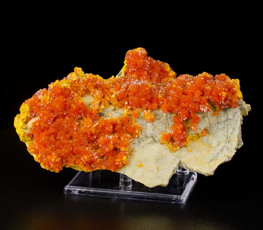 Screaming RedOrange+Yellow ORPIMENT SharpSparkling Crystals 