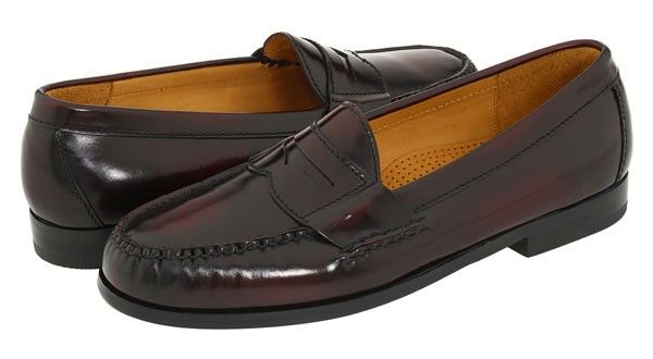 COLE HAAN Mens Leather Penny Loafer in Black or Burgundy  