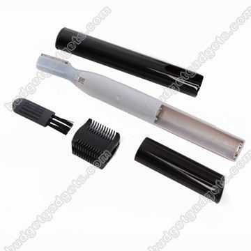 Eyebrow Hair Trimmer Shaver Razor Tool W/Brush Black  