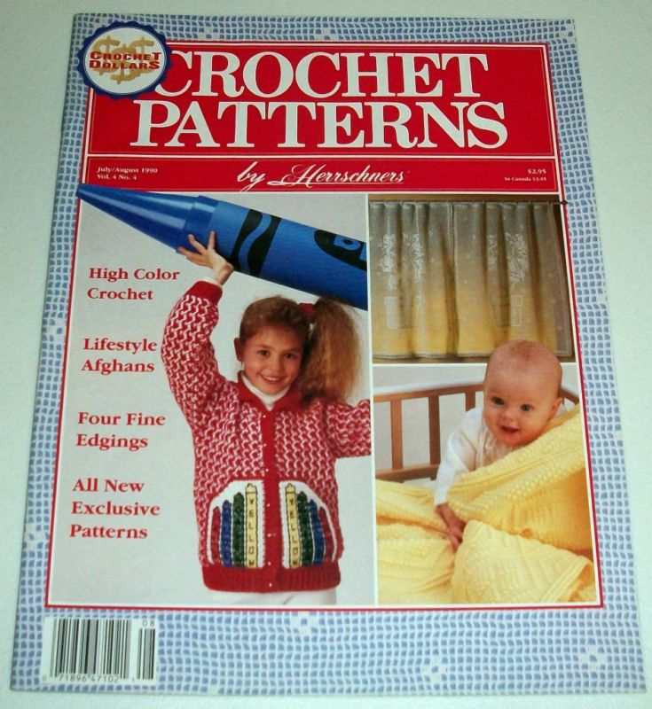 CROCHET PATTERNS ~ HERRSCHNERS ~ JUL AUG 1990 ~ ~  