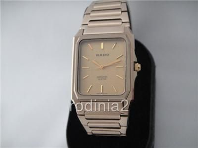 Auth Mens Rado Diastar Gold Plated & Dial Quartz Great  