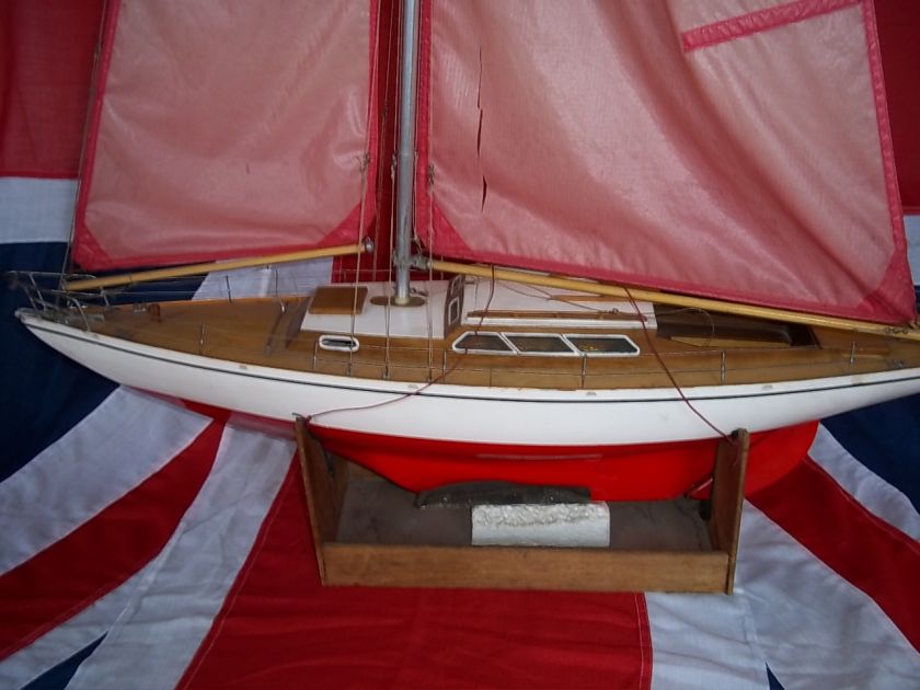 Graupner Gracia Wooden Model Yacht German c1965  