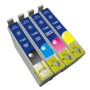 4pk Non OEM T125 ink cartridgesT1251 4 for Epson 320/520/NX125/NX625 