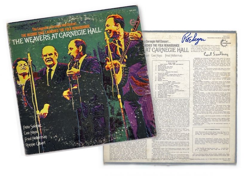 Pete Seeger Autograph The Weavers Carnegie Hall Album  