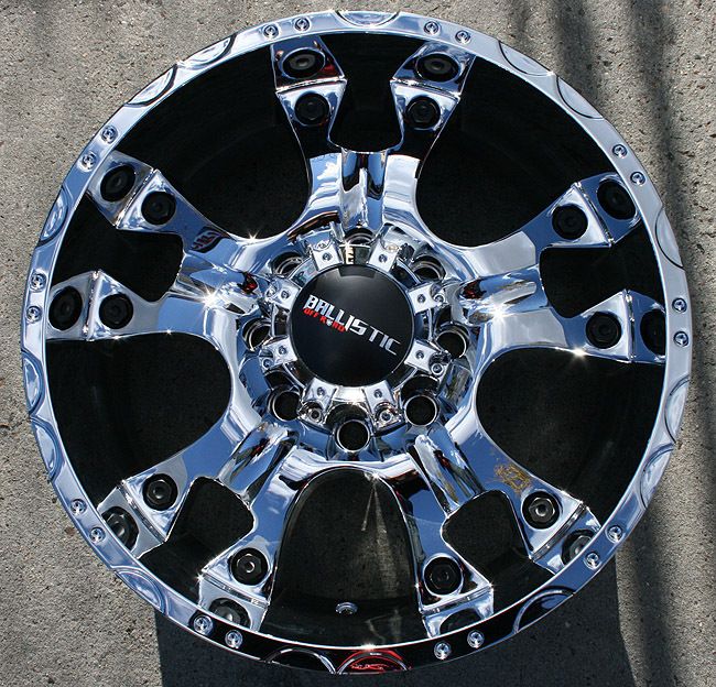 BALLISTIC HOSTEL 811 20 CHROME RIMS WHEELS HUMMER 8LUG  