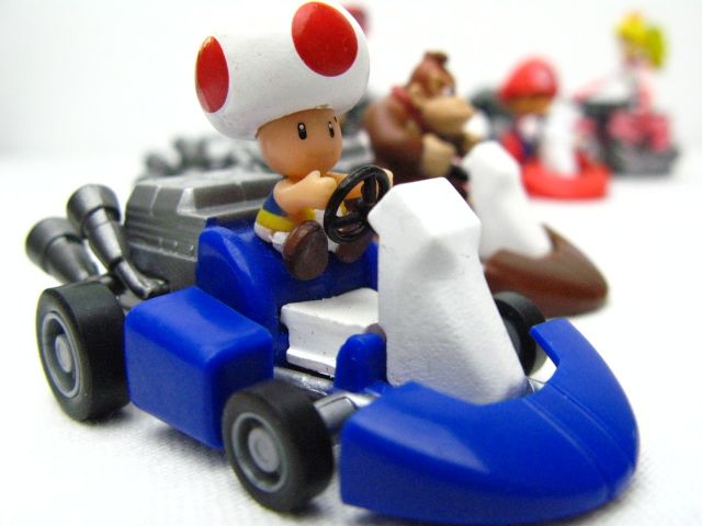 Nintendo Mario Kart Wii Pull back Bike figure set of 10  