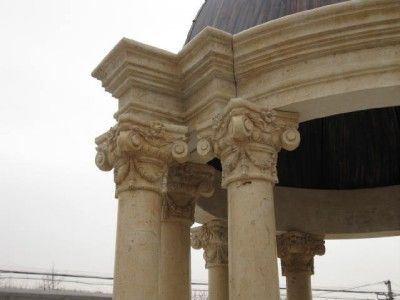 CLASSICAL HAND CARVED MARBLE COVERED GAZEBO  