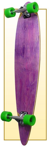 PURPLE Complete Longboard PINTAIL Skateboard 40 X 9  