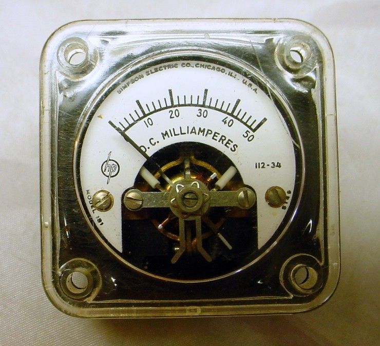 Simpson 0 50 mA Dc Panel Meter  